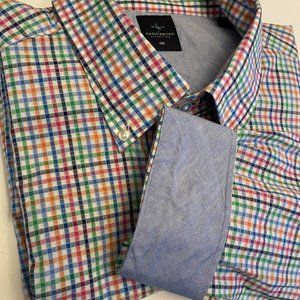 Tailorbyrd 1930 collection men's long sleeve button down flip cuff shirt size 2X